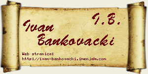 Ivan Bankovački vizit kartica